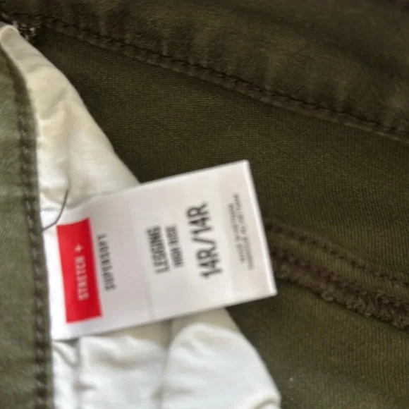 Express Olive Ripped Jeans Size 14 - Picture 2 of 3